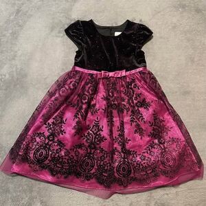 Jona Michelle Girls Sparkly Black/ Purple Special Occasion Holiday Dress